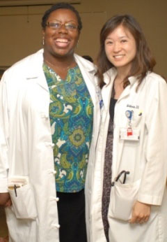 Michelle Lewis (left) and Dr. Michelle Fujimoto (right), Geriatric fellowship program graduates (2012)